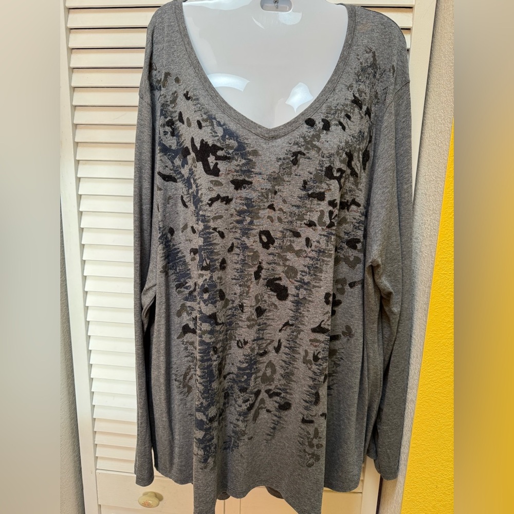 Just My Size Gray Long Sleeve Top